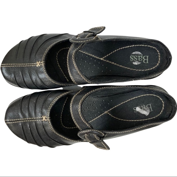 Bass Plymouth Black Comfortable Mary Jane Clog 7 - Picture 3 of 7